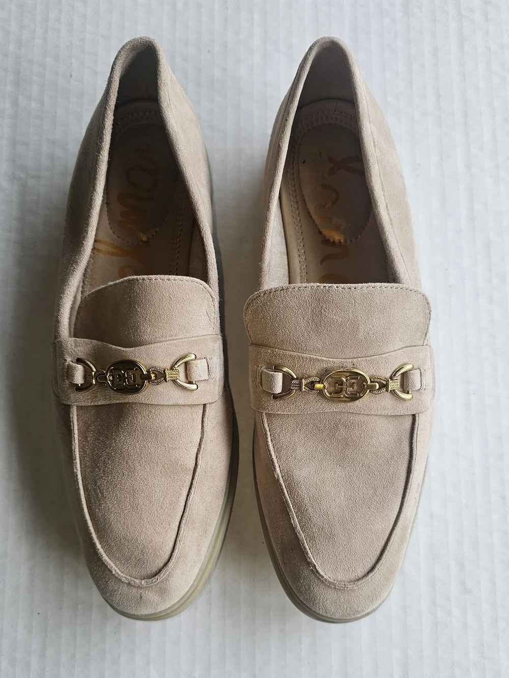 Sam Edelman tan & cream loafers